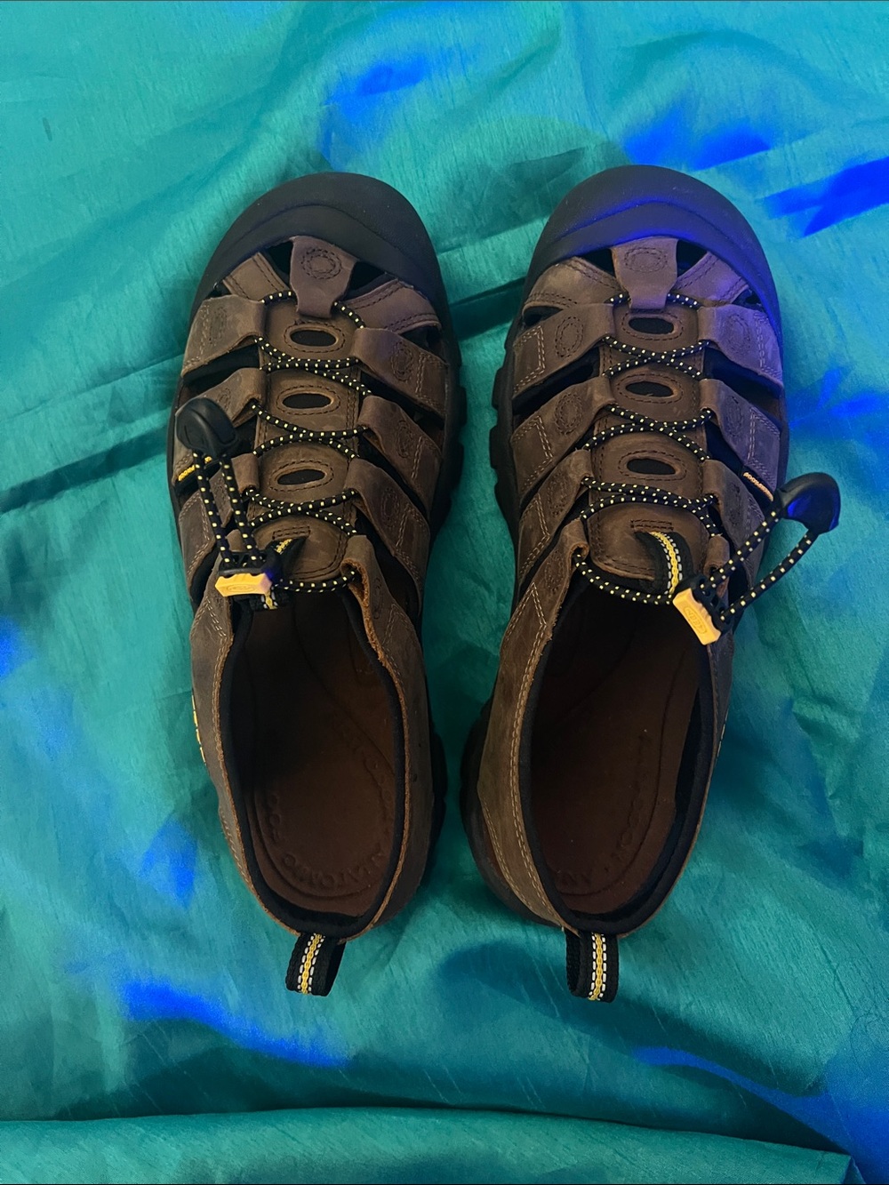 Keen Men's Brown Leather Waterproof Hiking Sandals
